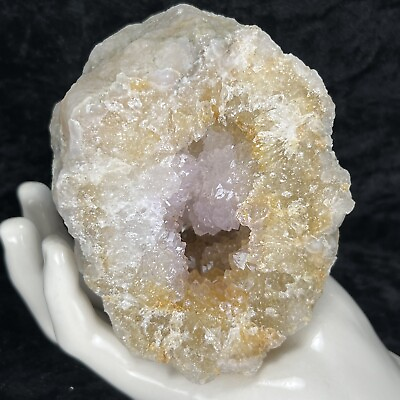 #ad 4quot; Quality Lavender Purple Amethyst Iron Citrine Quartz Crystal Cluster GEODE