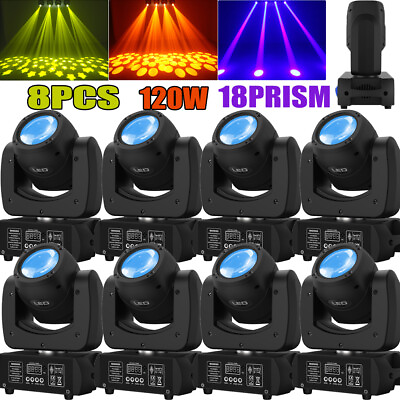 #ad 8PCS 120W LED GOBO Moving Head Light RGBW Beam Stage Spot Lighting DJ Disco DMX