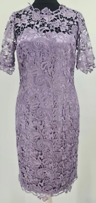 #ad NEW* Kaleidoscope lace shift dress lilac UK 12 1594