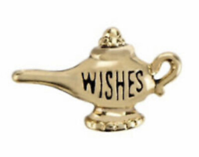 #ad Origami Owl FAIRYTALE COLLECTION GOLD “WISHES” MAGIC LAMP Floating Charm