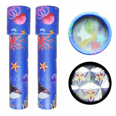 #ad 2 Colorful Kaleidoscope Children Toys Kids Educational Science Classic Fun Gift
