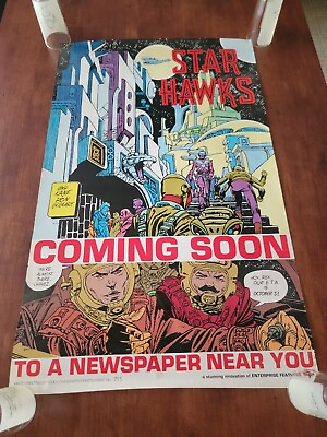 #ad 1977 STAR HAWKS Comic ##x27;ed 893 1000 Lithograph Poster GIL KANE ROM GOULART 1st