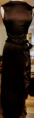#ad #ad Vintage 60#x27;s 70#x27;s Black Formal Dress Size 6