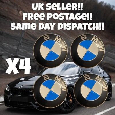 #ad Genuine BMW Set of 4 Alloy Wheel Centre Caps E46 E90 F10 F20 F30 F32