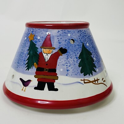 Yankee Candle Santa Jar Share Luminary Candle Topper Christmas Ceramic Shade
