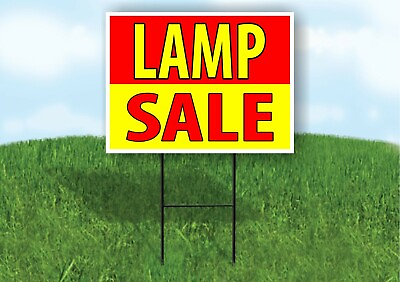 LAMP MODEL SALE RED YELLOW Plastic Yard Sign ROAD SIGN with Stand