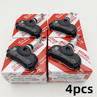 #ad 4X Genuine 42607 0C070 08010 TPMS Tire Pressure Sensors For Toyota Sienna Tundra