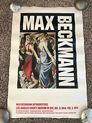 #ad ULTRA RARE 1984 MAX BECKMANN EXHIBITION POSTER quot;DANCE IN BADENquot; 1923