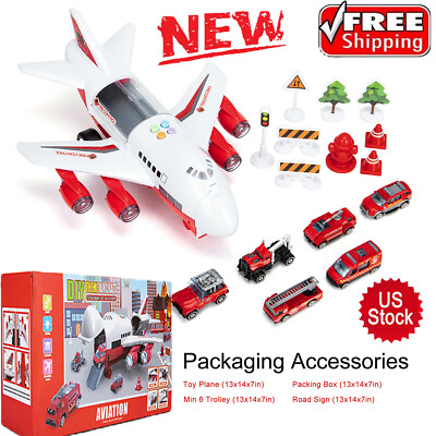 Toy Airplane Car Toy with Light and Sound Map DIY Children#x27;s Educational Toys