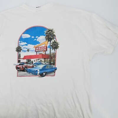 #ad Vintage In N Out Burger California Graphic T Shirt 1999 Men’s Size 3XL
