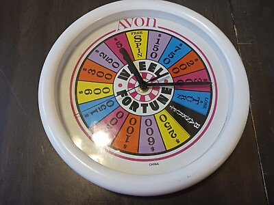 Avon Wheel of Fortune 10quot; Wall Clock WORKS
