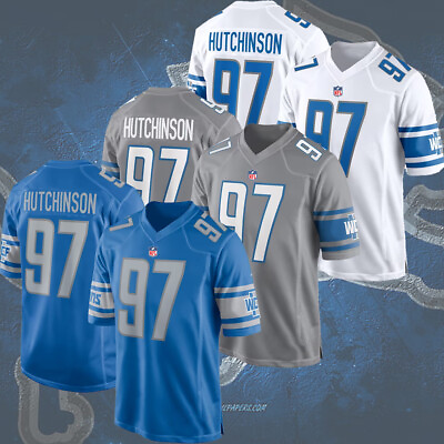#ad #ad SALE Aidan Hutchinson #97 Detroit Lions Name amp; Number Football Shirt Gift Fan