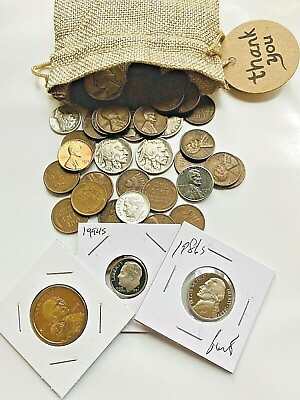 #ad Vintage Sale Silver US Auction Coin Lot. Proofs Wheats 90% Silver. 43 Coins