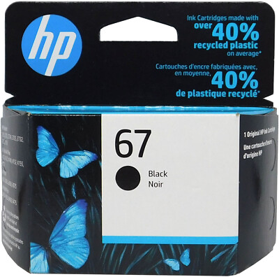 HP #67 Black Ink Cartridge 3YM56A NEW GENUINE