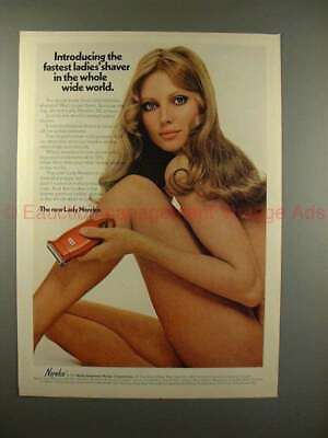 1970 Lady Norelco Shaver Ad fastest ladies shaver in the whole wide world