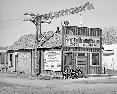 #ad Photograph Round Valley Rodeo Headquarters Springerville Arizona Year 1940