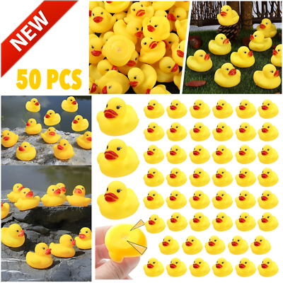 #ad 50 PCS Jeep Rubber Ducks in Bulk Assorted Duckies for Ducking Cruise Ducks Small