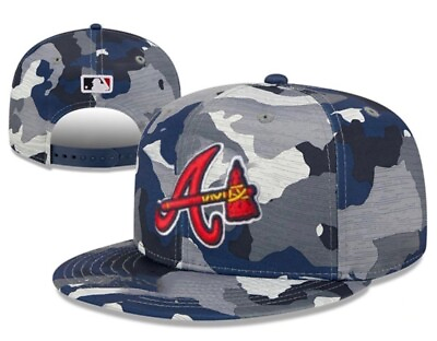 Atlanta Braves Hat Snapback Adjustable Fit Cap Camo Style Free Fast Shipping