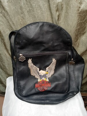 Rare Vintage Harley Davidson Leather Backpack