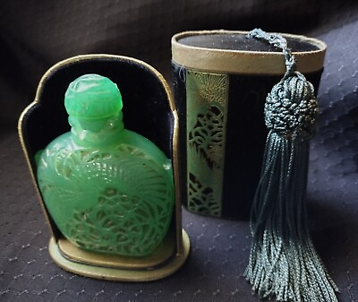 Rare Rene Lalique Perfume Bottle 1926 Roger amp; Gallet Le Jade original Box