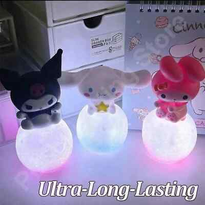#ad 3 x Night Light HELLO KITTY CINNAMOROLL KUROMI Sanrio LED Light Cute 12cm