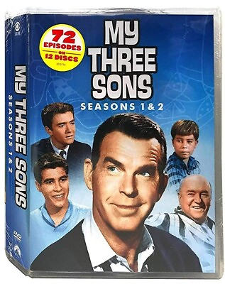 #ad My Three Sons Seasons 1 amp; 2 DVD Set 12 Discs 72 Episodes *BRAND NEW SEALED*