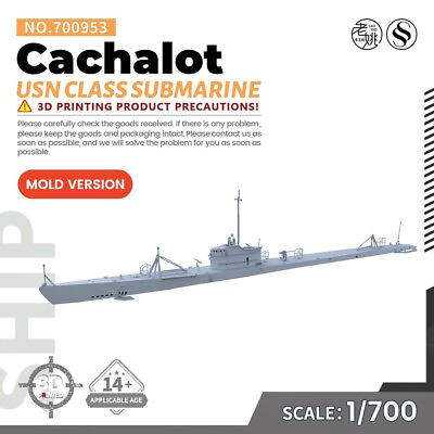 #ad SSMODEL SS700953 1 700 Military Model Kit USN Cachalot Class Submarine