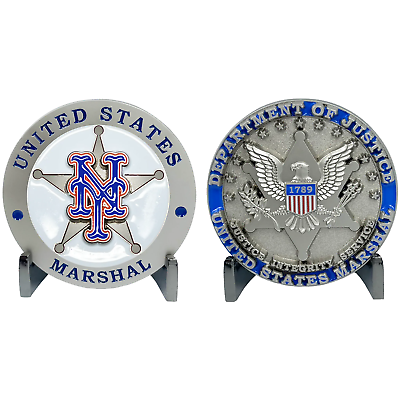 GL4 011 New York Baseball New Jersey United States NY US Marshal Challenge Coin