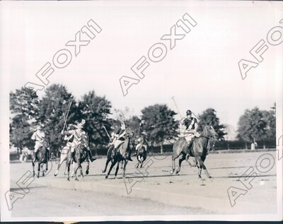 #ad 1938 Westbury NY amp; Aknusti Teams in Monty Waterbury Memorial Cup Press Photo