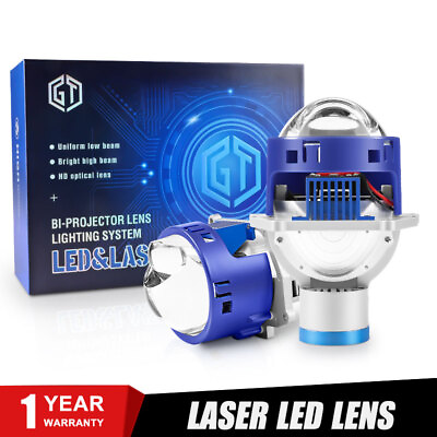 #ad 150W 50000LM LED Headlight 3.0#x27;#x27; Laser Bi LED Projector Lens Retrofit Universal