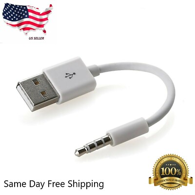 USB 3.5mm Data Sync Charger Cable Cord For Apple iPod Shuffle 3rd amp; 4th Gen