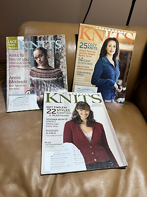 Knitting Magazines Lot Contemporary Knit Patterns Retro Knit Patterns