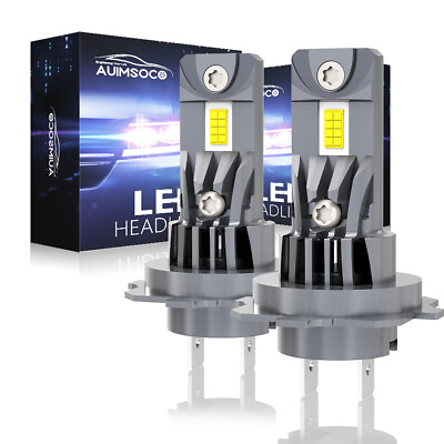 #ad H7 LED Headlight Bulb Kit High or Low Beam Super White 360000LM Lights 2x 10000K