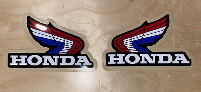 #ad Honda Red White Blue Wing Logo Tank Window Sticker Decal 21mil weather proof
