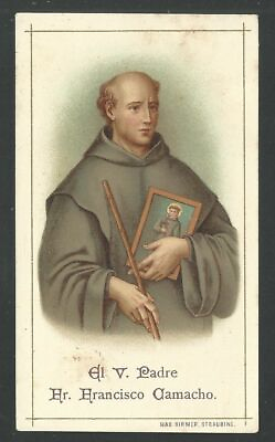 Holy card antique of Venerable P.Francisco Camacho santino image pieuse estampa