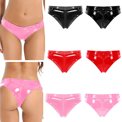 US Women#x27;s Faux Leather Zipper Short Hot Pants Disco Nightclub Shorts Panties