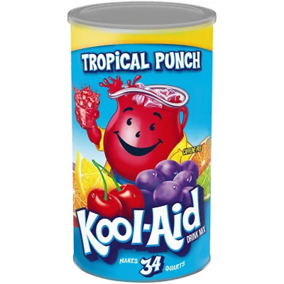 #ad Kool Aid Sweetened Tropical Punch Powdered Drink Mix 82.5 Oz.