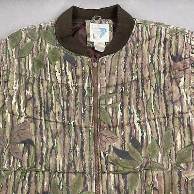 #ad Vintage Realtree Jacket Mens XXL Brown Convertible Vest Hunting Trophy Club Deer
