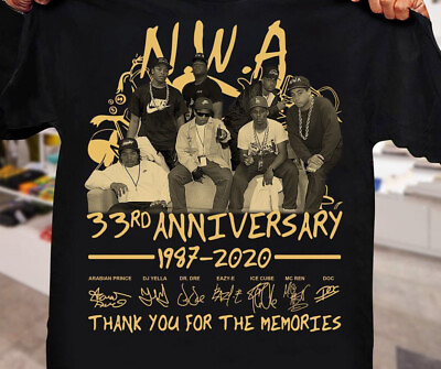 #ad Vintage NWA Memories Hip Hop Men T shirt Black Cotton All Sizes S to 4XL Q464