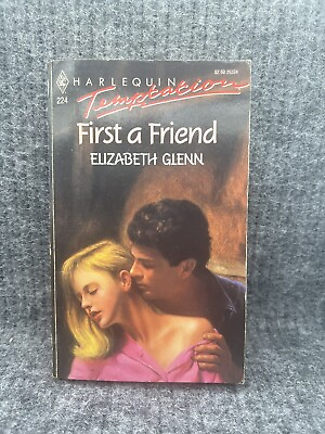 #ad Romance Novel Book First A Friend Elizabeth Glenn 1988 Paperback