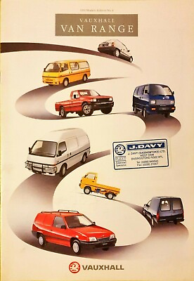 #ad Vauxhall Van Range Brochure 1991
