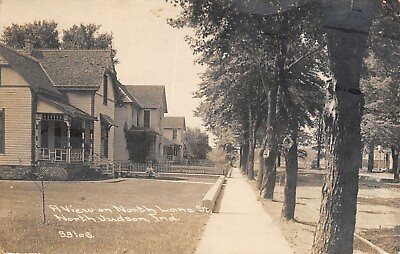 #ad #ad North Judson Indiana North Lane Street Homes 1913 CR Childs Real Photo RPPC