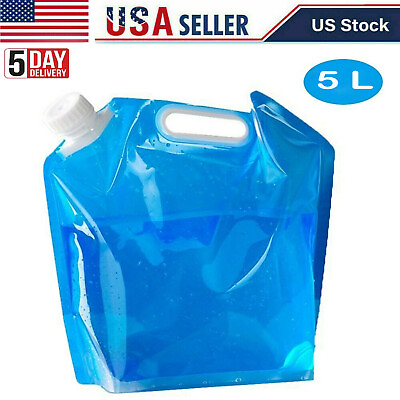 5L Water Storage Bag Portable Folding Travel Camping Container Water Bottle