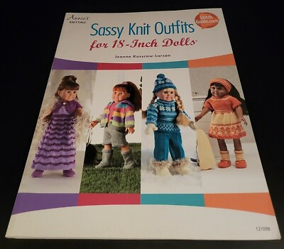 #ad CW9 ANNIE#x27;S ATTIC 2016 SASSY KNIT OUTFITS FOR 18quot; DOLLS KNIT PATTERN LEAFLET