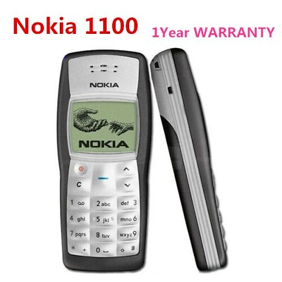 Nokia 1100 Mobile Phone Unlocked GSM900 1800MHz cheap cellphone 1Year WARRANTY