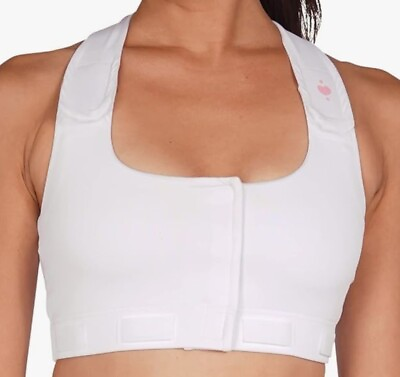 #ad Heart and core Womens serena racerback post surgical bra. Large 36 38 White