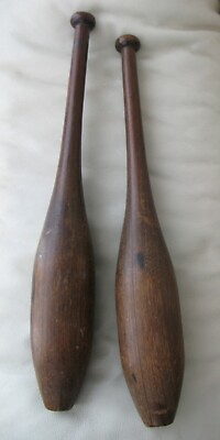 Vintage 1920s Antique Wood Indian Club Exercise Pins 2 1 2 Gym Decor Display 17quot;
