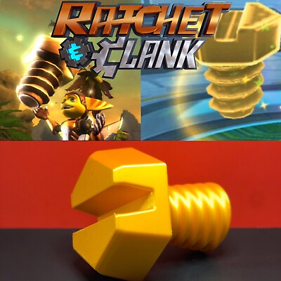 #ad Ratchet and Clank Gold bolt 3D Printed in PLA Plastic 3D Printed 16”inch