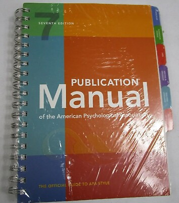 #ad Publication Manual Official 7th Edition of the American Psychological Assoc...
