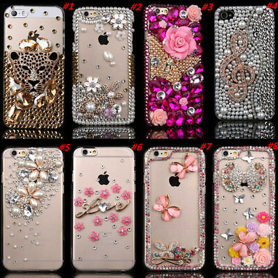 #ad Girly Sparkly Luxury Bling Diamonds Women Phone Cover Case With Crystals Lanyard